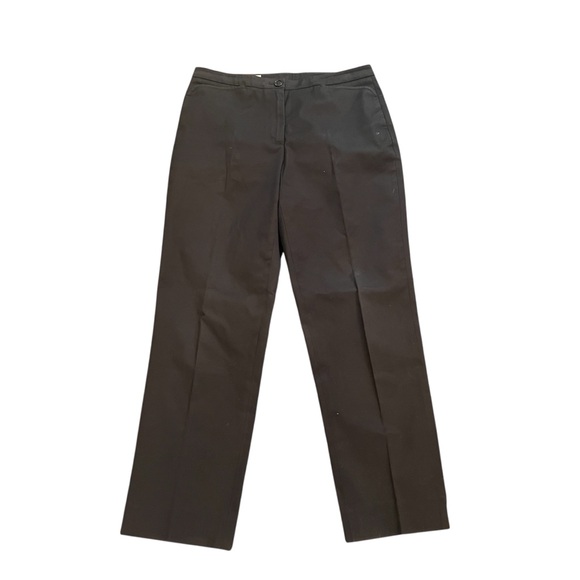 Faconnable Black Dress Pants Flat Front Straight Leg - Picture 1 of 8